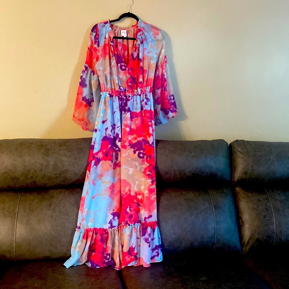 Misa Los Angeles Multicolor Floral Dress